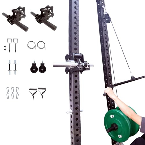 Upgrade Power Rack Attachments for Workout Equipment Home Gym and Cable Machine, Smith Machine Attachments for Bench Press Squat Weight Lifting LAT Pulldown Cable Crossover