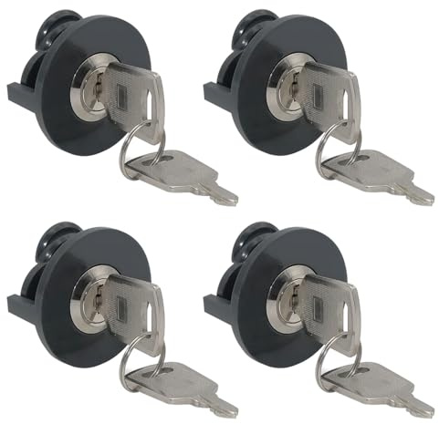 APKOL Cerradura de enchufe con llave, 4 unidades de cerradura de enchufe para protección de enchufes, fusible de enchufe, seguro para enchufes, evita el contacto de niños, mascotas