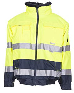 Planam 2047052 Warnschutz-Komfortjacke, Gelb/Marine, Größe L