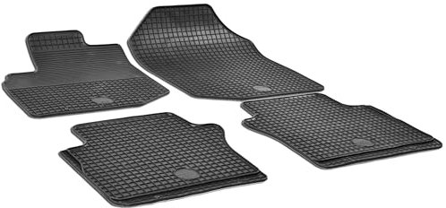 WALSER DirtGuard Gummi Fussmatten Auto für Honda Jazz III 2007-Heute, Honda City (GM2, GM3) 2008-Heute, 100% passgenaue Auto Fußmatten, robuste Universal Fußmatte Auto, Gummimatten Auto