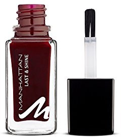 Manhattan Last & Shine Nagellack – Tiefroter, glänzender Nail Polish für 10 Tage perfekten Halt – Farbe Red Night 560 – 1 x 10ml