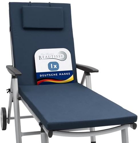 Beautissu Coussin Bain de Soleil Matelas transat Chaise Longue résistance