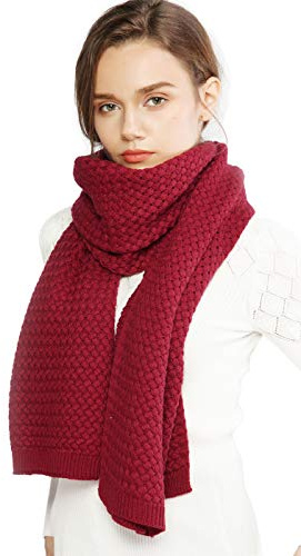 RIIQIICHY Chunky Strick Schal Winter Damen Pashmina Schals tücher Stola Warme