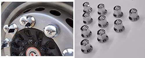 24/7Auto 30 tapas de tuerca de 33 mm de plástico cromado para ruedas, camiones, remolques