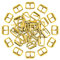 Swpeet 60 Stück 25 mm Gold Heavy Duty Mehrzweck-O-Ring Metall Ringe für Hardware Taschen Ring Hand DIY Zubehör Schlüsselanhänger Gürtel und Hundeblätter