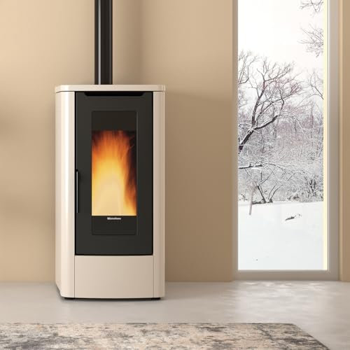 Extraflame 1284151 Teorema Plus Stufa a Pellet Acciaio Avorio/A+