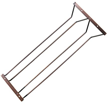 Abcsea 1 Pieza Bronce Soportes Para Copa de Vino, Sostenedor de Copa de Vino, Soportes Para Colgar Copas, 45 cm 2 Filas