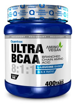 Quamtrax Nutrition - Ultra BCAA 8.1.1 (Aminoácidos de Cadena Ramificada) - 400 tabletas - Recuperación muscular, resistencia y rendimiento deportivo