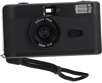 HONMEET Reusable Film Camera Built Flash Vintage Instant Camera for Adults and Boys and Girls Portable Compact