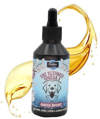 Proflax Omega Bounce Mobility & Joint Care for Dogs – Salmon Oil with Herbal Tinctures for Bones, Ligaments & Movement - 100ml