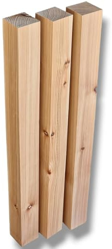 MyTimber Holzpfosten Lärche 70x70 mm | 80cm 100cm 150cm 200cm | Pfosten für DIY Zaun als Zaunpfosten oder für deinen Bau als Kantholz, Holzbalken Zaunpfahl (80cm)