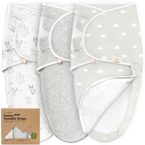 3 Piezas Sacos De Dormir Con Cremallera Para Bebé – Saco De Dormir Para Recién Nacidos De 3 a 6 Meses Pañal Para Recién Nacidos, Pañales Para Bebés Fáciles De Cambiar Mantas Para Guardería (Aspire, L)