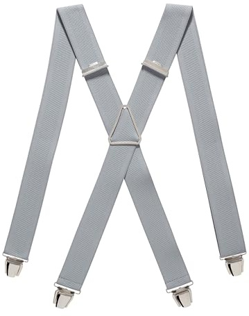 PIERROT Men’s Suspenders - One Size Adjustable and Elastic Suspenders for Men Trousers Heavy Duty with 4 Very Strong Clips