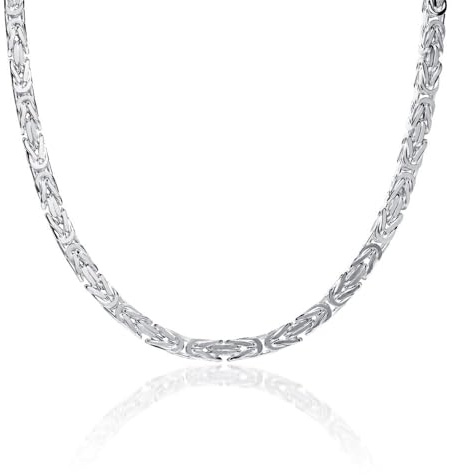 JEWLIX Königskette 925er Silber 4,5mm Breite und 60cm Länge