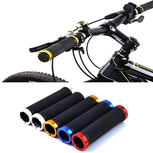 CKryzillix Fahrrad Griffe,Lenkergriffe Berg-Radfahren-Fahrrad-MTB Lenkergriffe Gummi Anti-Rutsch-Handgriff Outdoor Equipment(Gold)