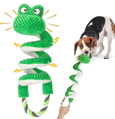 Seasboes Quietschendes Hundespielzeug, Interaktive Hundespielzeug, Frühling Kauspielzeug Hund, Interaktives Hunde Spielzeug Quietschend, Geeignet für Große Mittlere und Kleine Hunde