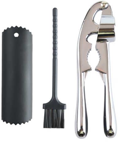 EIHI Presse Ail Inox Professionnel,Presse-ail multifonction,peut être utilisé pour ouvrir des noix,Hachoir à Ail Convivial,Facile à Nettoyer et Durable,Argenté