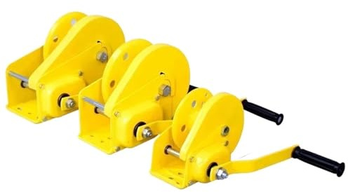 Grúa de tracción manual con cabrestante de 1200 libras, cabrestante portátil pequeño con autobloqueo bidireccional, sin cable de acero para remolque de barco