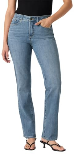 Levi Strauss Signature Gold Women's Totally Shaping Straight Jeans, (New) Cinque Azure, 10