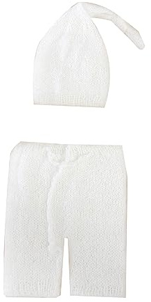 PURPLELILY 0-2 mesi vestiti fotografici del bambino lavorato a maglia mohair tuta cappello neonato fotografia costume set neonato foto outfit 2 pz baby photoshoots costume
