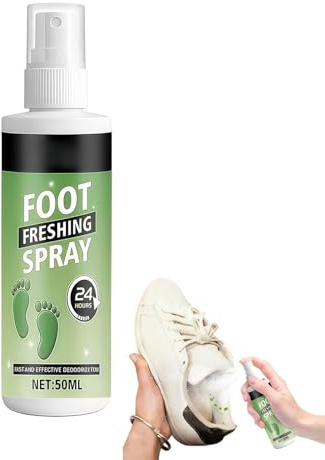 Deodorante per Scarpe Spray 60ml Rimozione Potente e Duratura | Elimina Cattivo Odore da Scarpe Per Scarpe in Pelle, Sneaker, Scarponi, Armadio e Casa