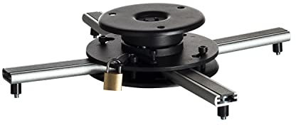 celexon universal Beamer-Decken-Halterung PS Ultraflat schwarz | ultraflacher Projektor Halter mit 360° Rotation und nur 62mm Deckenabstand | Tragkraft max. 20Kg