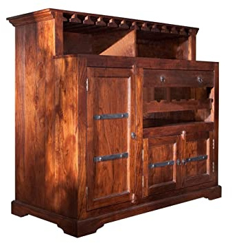 MASSIVMOEBEL24.DE | Oxford Akazie, Farbe:Dunkelbraun lackiert, Größe:140x66x125 cm (BxTxH)