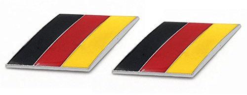 Dsycar 2 Pcs/Paire 3D Métal Allemagne Drapeau De Voiture Corps Côté Fender Arrière Coffre Emblème Badge Autocollants Stickers pour Universal Cars Moto Car Styling Décoratif Accessoires