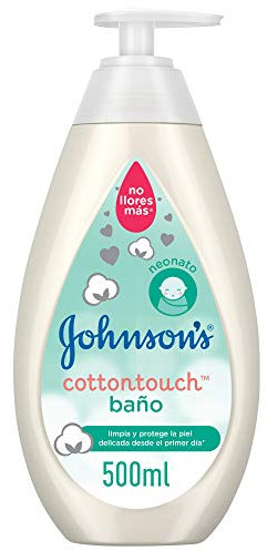 Johnson's Baby Gel de Baño Cottontouch (1x500 ml), Gel de baño para bebé con algodón, gel de ducha hipoalergénico, para la piel fina y delicada de bebés recién nacidos