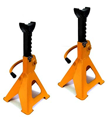 FAST WORLD SHOPPING ® Coppia Cavalletti 3 Tonnellate Sostegni Per Auto Autoveicoli Stand 3000 Kg Supporti Assale Colonne Colonnine Alzatine Alzate