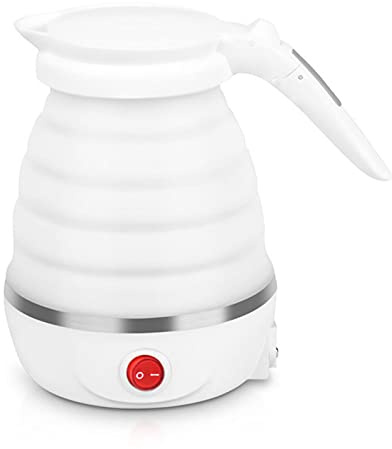 LWZ Bollitore Elettrico Pieghevole di Piccola Potenza Mini bollitore portatileWhite