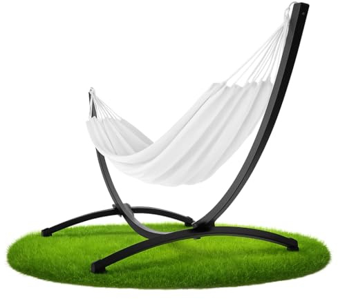 ZOLTA Hängemattengestell Für Garten und Balkon - Hängematte Outdoor Gestell - Gestell für hängematte 2 Personen - Maximale Belastung 220 kg - Stahl - Schwarz