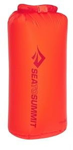 SEA TO SUMMIT - Ultra-Sil Dry Bag L 13L - Waterproof Storage & Organization - Roll-Top & Patented Field Repair Buckle - Ultra-Sil Fabric - For Backpacking - 22 x 19.6 x 43.3cm - Spicy Orange - 47g