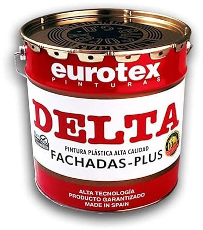 EUROTEX Pintura fachadas delta plus al agua color rojo maestranza 5 kilos