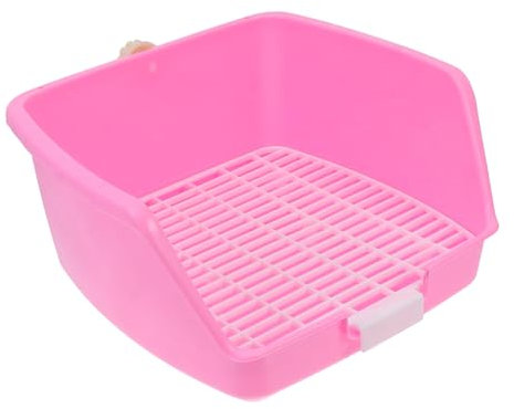 FRCOLOR Kaninchentoilette Streubox Haustiertoilette Chinchillatoilette Hasentoilette Für Kaninchen Chinchillas Meerschweinchen Frettchen Mit Abnehmbarem Für Einfache Reinigung