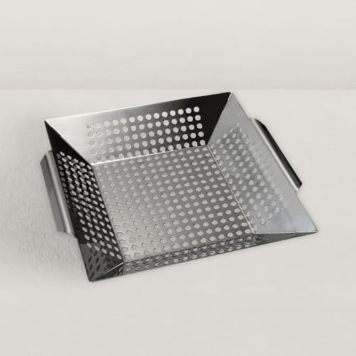 Verycook Panier de Cuisson en INOX INOX épais, très résistant Parfait pour Les poêlées de légume ou Les Fruits de mer Poignée en INOX pour Le déplacer Facilement