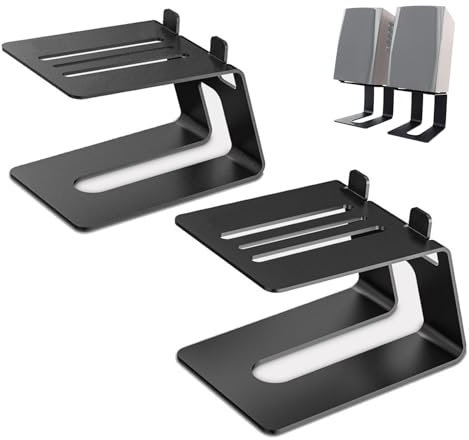 Lautsprecherständer Desktop Lautsprecher Ständer, Metall Studio Speaker Stand Boxenständer Monitorständer, Universelle Lautsprecher Halterung Tischstativ, Tragfähigkeit bis zu 14 kg