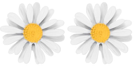 PATIKIL Spilla Margherita 2pz Spilla Fiore Donna Spilla Revers Spilla Girasole per Camicia Cappello Cardigan Maglione Decorare Spilla per Cravatta Pin Back Fermaglio Gioielli Regali Bianco