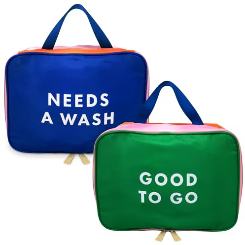 kate spade new york Laundry Bag to Organize Suitcase, Two Sided Packing Cube for Clean and Dirty Clothes, Good to Go