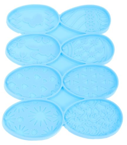 WATIIFUFU Easter Egg Mold Silicone DIY Craft for Keychain Charm Maker Bunny Shape Pendant Earring Casting Hollow