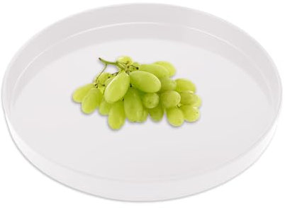 YZROHYI Vassoio Decorativo Rotondo 30 cm,Vassoio Portaoggetti Bagno,Piatto Centrotavola Moderno,Vassoio Porta Candele,Round Serving Tray,Vassoio Cucina Plastica,Cosmetici Piatti per Gioielli