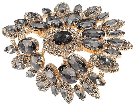 Selbstgemacht Mantelflicken Dekor mit Rhinestone in Schwarz zum Aufbügeln | Kreative, Liebevolle Formen, für Kleidung und Jeans, mit Schmelzkleber, Einfach zu Verstauen