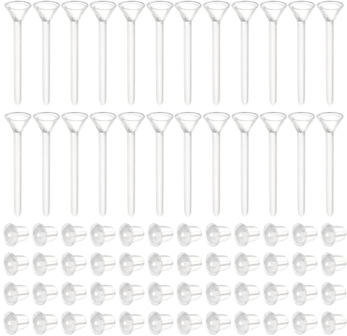 Mabor 200paar Unsichtbare Ohrstecker Set aus Kunststoff，für Empfindliche Ohren Ohrstecker Kunststoff Sport Verschluss Transparente Ohrringe Stecker für Sport und Beruf