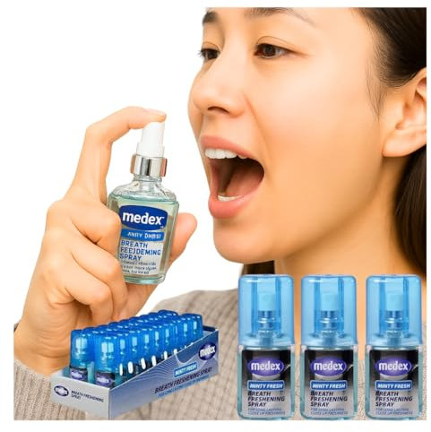 3- Pack Fresh Breath Mouth Spray 20ml – Minty Fresh Formula | Long-Lasting Bad Breath Freshener | Oral Spray for Clean, medex, Confident Breath Anytime