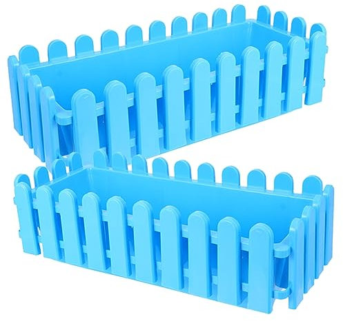 Toddmomy 2pièces Jardinières Rectangulaires Grandes pour Plantes Extérieur Jardinières de Fenêtre Extérieur de Balcon