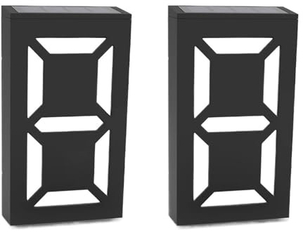 Numero Civico Esterno, Numeri Civici Lampada con numeri a targa solare. Numero civico esterno. Appartamenti. Targa Uso apto para porta da giardino. Luci solari ricaricabili(2 PCS,Warm White and White)