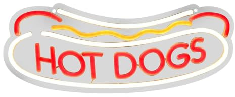 Colcolo Veilleuse LED en Forme de Panneau Alimentaire, Lampe d'ambiance, alimentée par USB, décoration Murale pour fête, Cuisine, Restaurant, Bar, Hot-Dogs