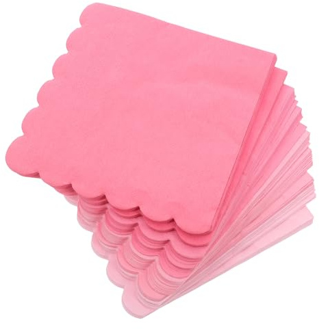 PAMINGONO 100stücke Servietten in Rosa für Konfirmationen Geburtstagsfeiern und Partys Einweg-papierservietten mit Eleganter Optik für Restaurants und Feiern