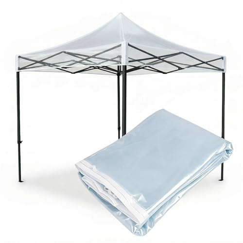 OKYUK Ersatzdach für Pavillon, transparent (klares PVC, 3 x 3 m)