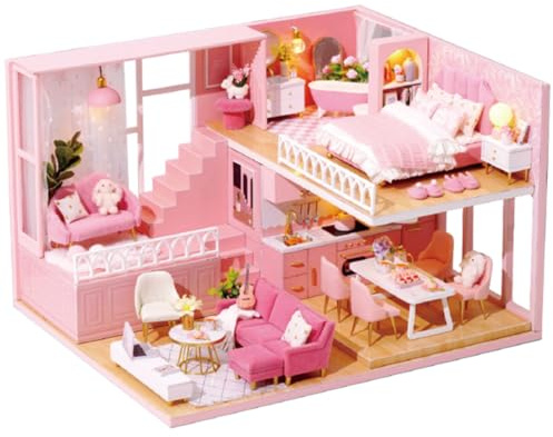 BESPORTBLE Mini Casa Fai da Te in Legno per Adulti Cabina Assemblabile Giocattolo Creativo e Decorativo per Famiglia e Feste
